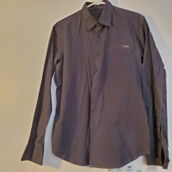 RVCA black button down shirt - Picture 1 of 4